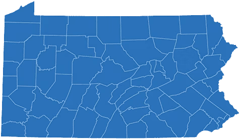 A map of Pennsylvania