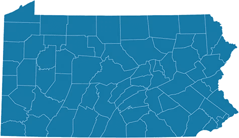 A map of Pennsylvania
