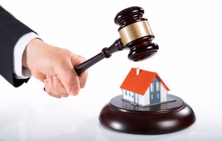 posts-mortgage-foreclosure - Harold Shepley & Associates, LLC A civil hammer, hammering a house